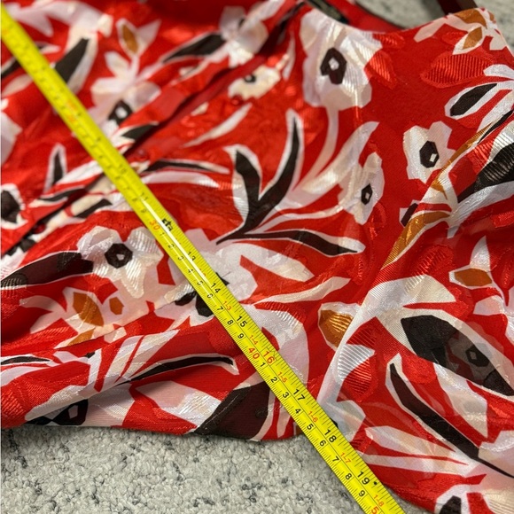 Massimo Dutti size 6 EUC button up sheer wrap Red and White Wrap Dress - Picture 12 of 16